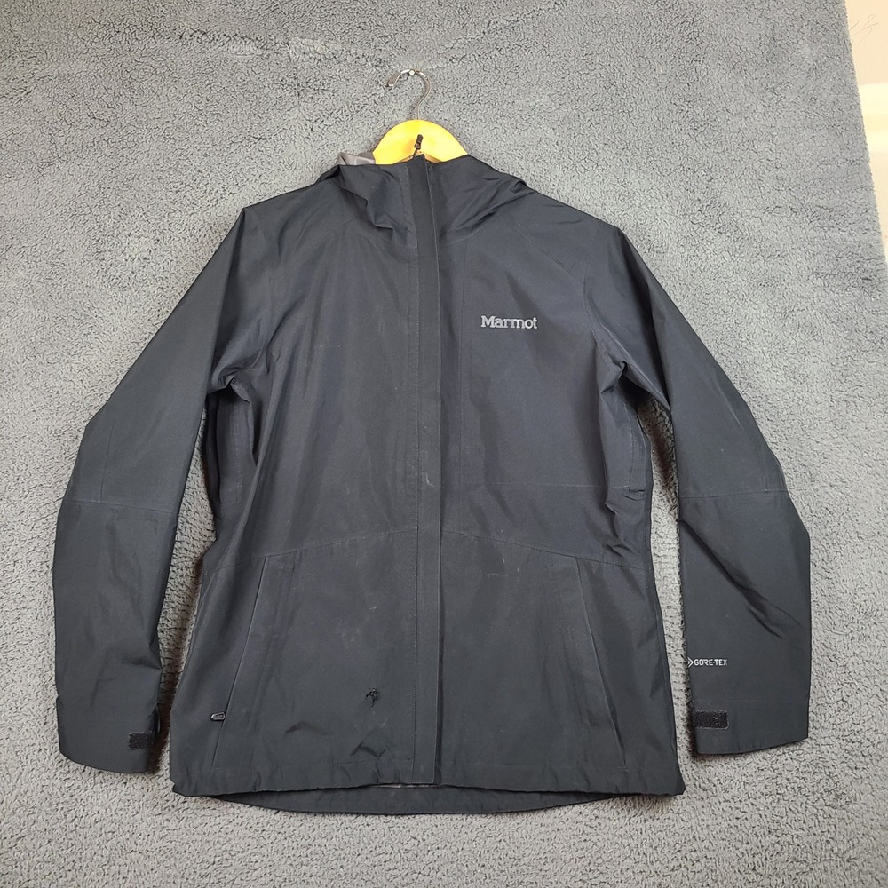 Marmot Minimalist GORE-TEX Jacket Womens Large Black Rain Shell N36120